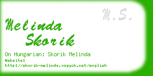 melinda skorik business card